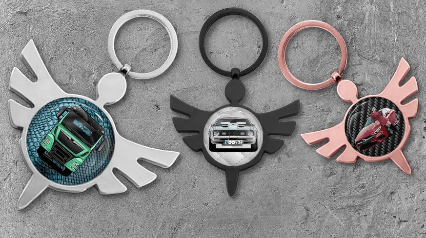 Angel Keychain Round Auto